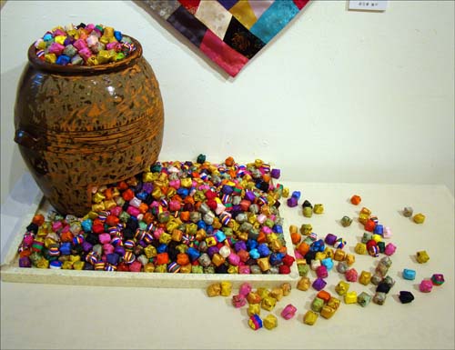 제4회 규방칠우전-아이들에게 인기가 많았던, 천연염색천과 한복천으로 만든 공기돌