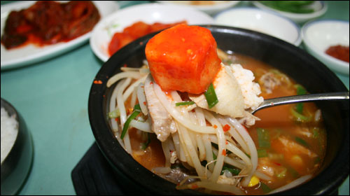 뜨끈한 국밥과 깍두기는 찰떡궁합이다. 