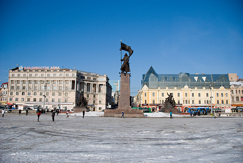 블라디보스톡 중앙광장의 모습