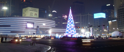 서울시청앞의 크리스마스 트리 