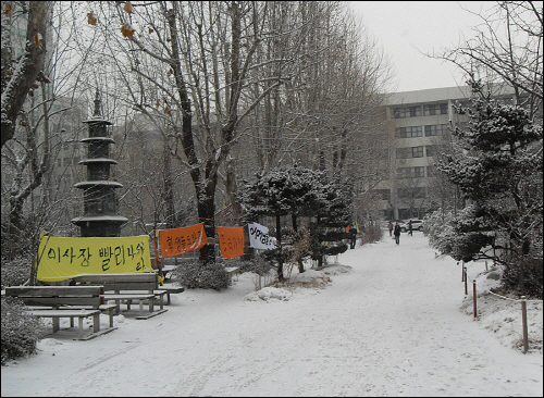 하루 빨리 일터가 정상화 되도록 학교측은 대화에 나서야 할 것이다.