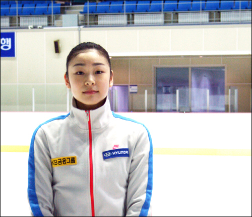  3.31일 태릉빙상장에서 인터뷰중인 김연아 선수