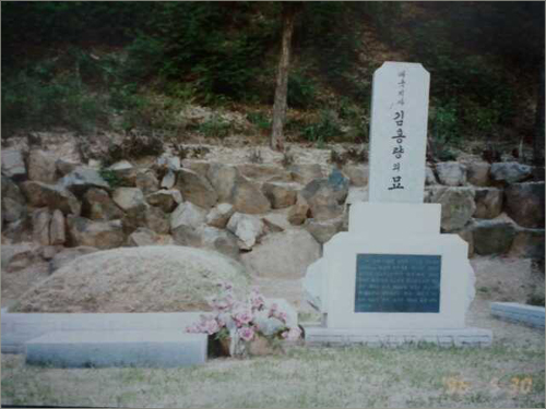 동작동 현충원 애국지사 묘역에 있는 김홍량의 묘. 서훈이 최소되면 묘소도 이장해야 한다 