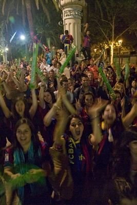 Gol de Messi(메시의 골) 메시의 골에 환호하는 시민들