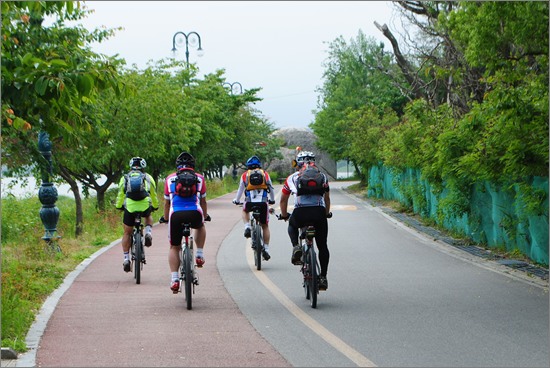 영랑호, 자전거여행자들.
