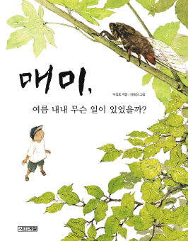소년과 말매미 한 마리가 등장하는 책의 표지(그림 김동성)