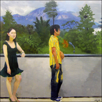 류 사오동(LIU Xiaodong 1963-) I '인왕산' 캔버스에 유채 180×180cm 2008 
