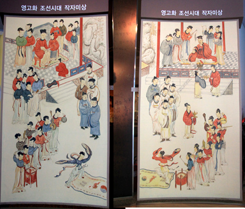 조선시대의 그림으로 춤과 음악을 연주하는 그림이다. 작자는 미상