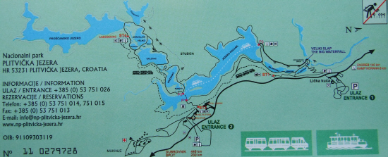 플리트비체 국립공원 지도
