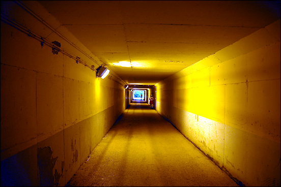 터널 안은 인공의 빛, 터널 밖은 자연의 빛이 비추고 있다. 인공의 빛에 더 익숙하게 살아가는 현대인들은 자연의 빛이 주는 고마움을 잃고 살아가고 있다. 빛이 있어 모든 생명이 살아갈 수 있다.
