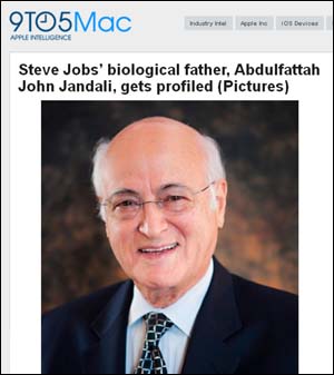 스티브 잡스와 비슷하게 생긴 생부, 압둘파타 존 잔달리(80). 그는 끝내 아들과 화해하지 못했다.