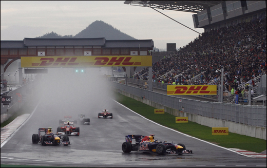  F1 머신들의 질주. 지난 해 10월 24일 영암 국제자동차경주장에서 열린 결승 레이스 모습이다.