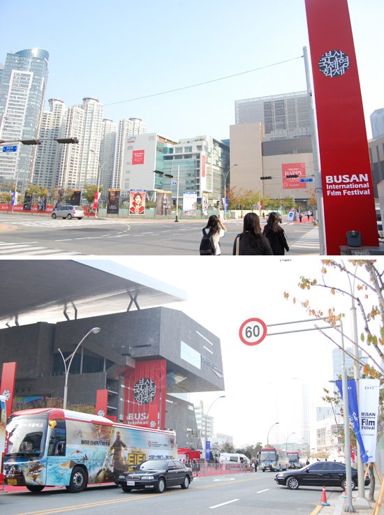 '영화의 전당'을 중심으로한 센텀시티 내 극장이 부산국제영화제 주요 상영관이다. 