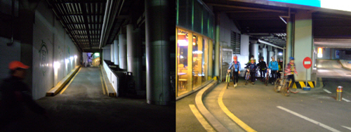 서울역 광장과 서울역 플랫폼을 바로 연결하는 평면통로 모습