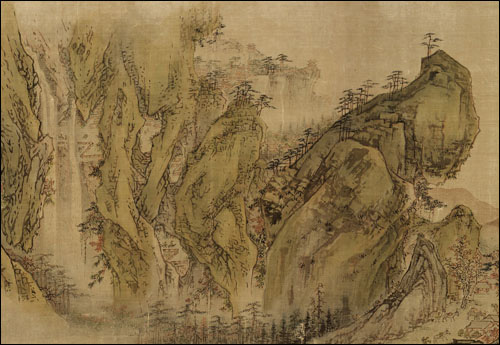 이인문(1745-) I '강산무진도(江山無盡圖)' 43.8×856cm 18세기(부분화). 국립중앙박물관소장