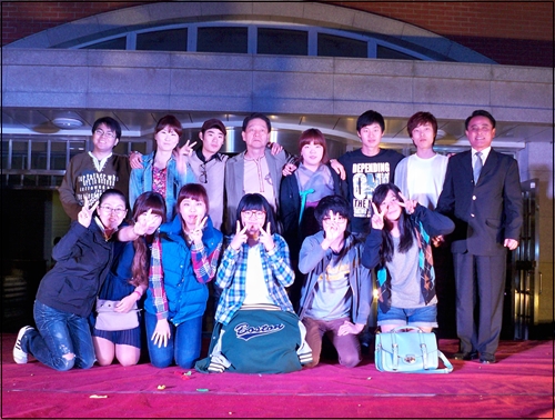 보하이대(발해대)에 유학 중인 한국 학생들.