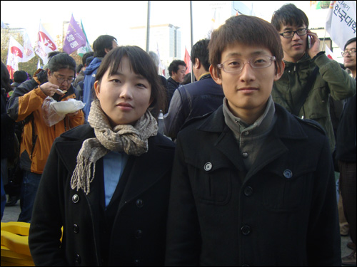 중앙대 학생 백시진(왼쪽), 김창인(오른쪽)씨