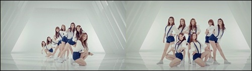  신곡 'MY MY'(마이 마이) 뮤직비디오 속 에이핑크의 의상은 소녀시대 'Gee'(지) 활동 당시 인기를 끌었던 '소시지룩'을 연상케 한다. 