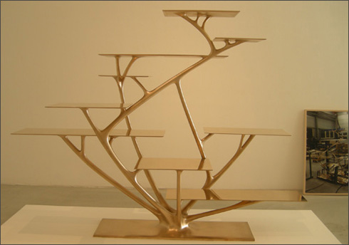 요리스 라만 I '나뭇가지 책장(Branch Bookshelf)' 합성수지 철 알루미늄(Resin, Steel and Aluminum) 73×201×201cm 2010
