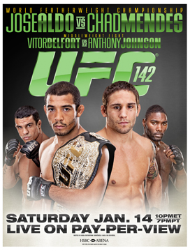 UFC142 포스터 UFC142의 공식 포스터