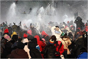 태백산눈축제 눈싸움 이벤트(2010년 1월).