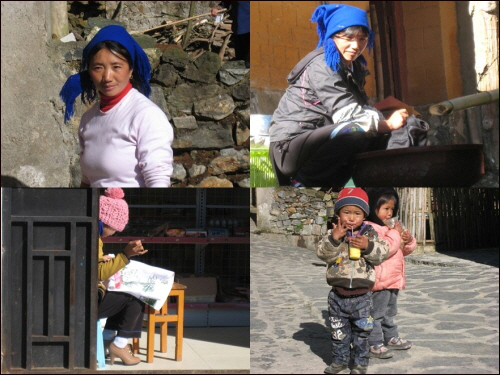 하니족 여인들의 모습과 아이들이 순박해 보인다.