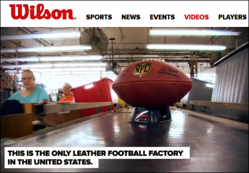오하이오 에이다에 있는 윌슨 풋볼 공장은 미국에서 유일하게 가죽 풋볼을 만들어내는 공장이다. 이곳에서는 하루에 3천 개 이상의 ‘메이드 인 USA’ 풋볼을 만들어내고 있다. 