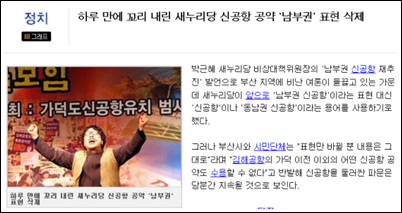 <부산일보>가 최근 내보낸 '신공항' 관련 기사.(인터넷신문 캡처)