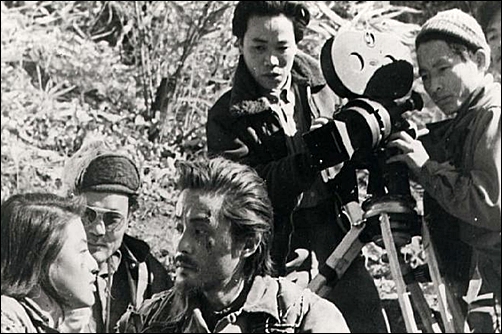 1954년 제작된 영화 <피아골> 촬영 모습