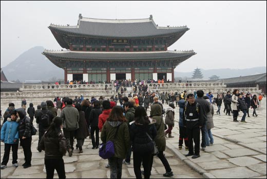  경복궁 근정전의 풍경이에요.