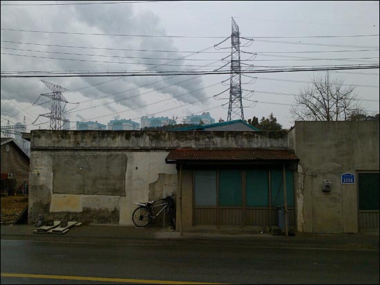  당진화력이 입주한 교로3리의 낡은 시가지