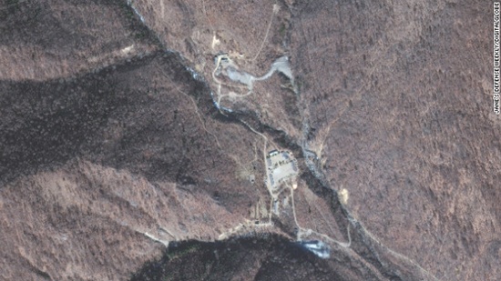 북한의 농축우라늄 시설로 추정되는 곳의 위성사진