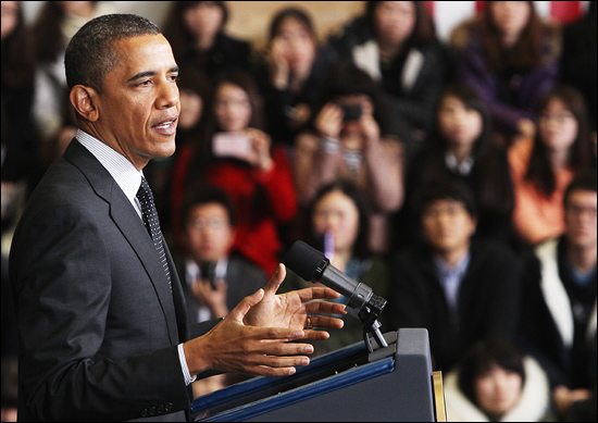 2012 서울 핵안보정상회의 참석차 방한중인 버락 오바마 미국 대통령(자료사진).