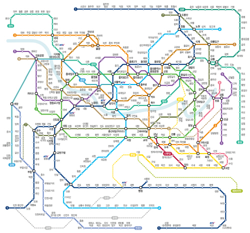 서울 외곽으로 계속 뻗어나고 있는 수도권전철망