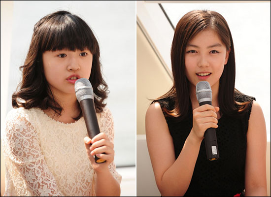  'SOS'에서 피해자 김청나를 연기한 정인서(왼쪽)와 가해자 장민성을 연기한 박소영