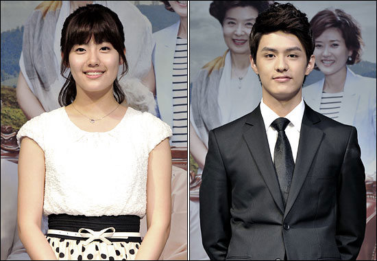  MBC 일일드라마 <그대없인 못살아>에서 로맨스 연기를 펼치게 된 배우 남지현(왼쪽)과 도지한