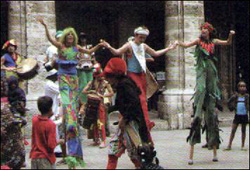쿠바에서 본 거리의 공연단