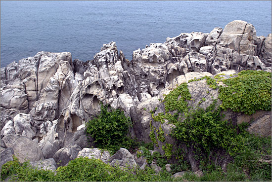 문암리 능파대, 특이한 모양의 바위들.