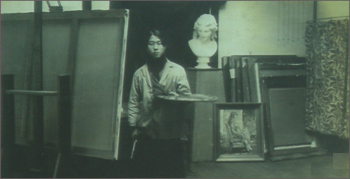 1930년대 일본 유학할 때 작가 아틀리에에서 찍은 사진
