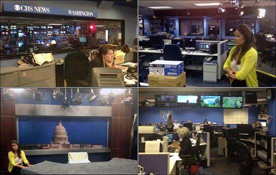 미국 워싱턴DC에 있는 CBS 방송국의 뉴스룸. 방송국의 규모가 생각보다 작았다. 