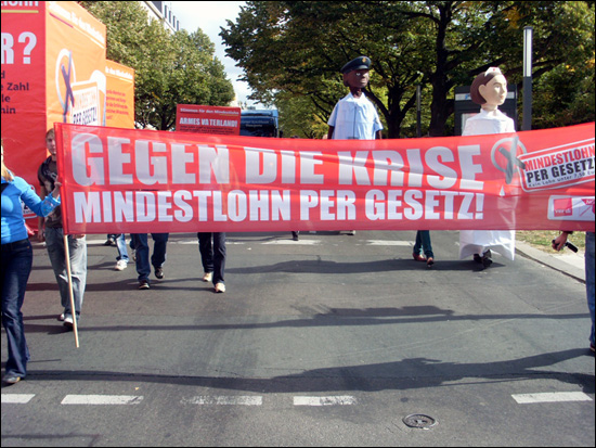 독일 베르디(공공노조) 최저임금 거리행진
