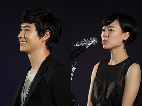  28일 제11회 미쟝센단편영화제 개막식에 참석한 배우 이제훈(좌)과 한예리