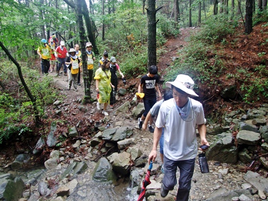  계양산한평사기 운동본부 1주년 기념 산행 모습