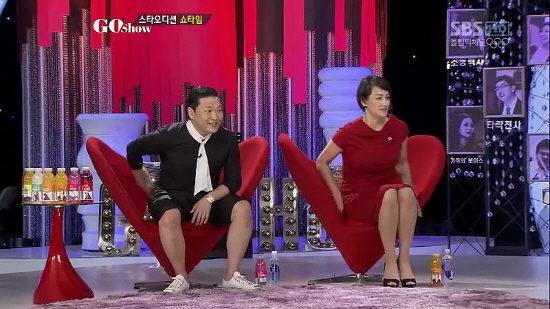  고쇼(GO Show), 27일 방영된 '쇼타임'이라는 콘셉트 아래 진행된 시간에출연한 싸이와 박칼린