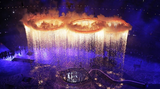2012 런던올림픽 개막식의 한 장면. 