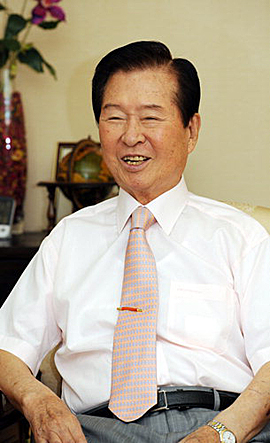 2008년 7월 동교동 자택 응접실에서 김대중 대통령