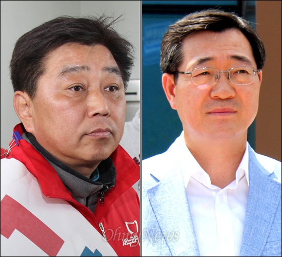 새누리당 박성호 의원(왼쪽)과 민주통합당 민홍철 의원이 공직선거법 위반 혐의로 불구속 기소됐다.