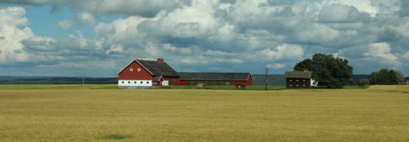 노르웨이의 들과 농가