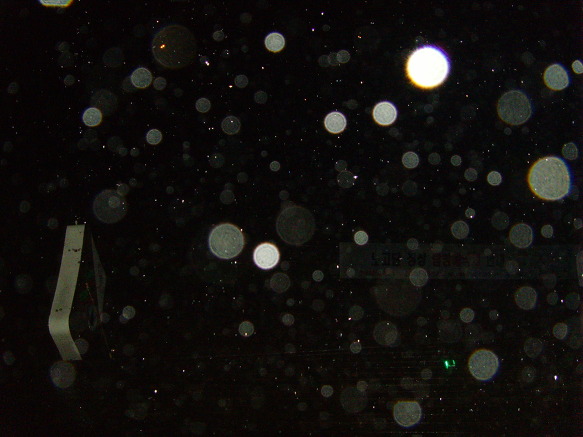노고단대피소 한 밤중에 쏟아지는 폭우 사진