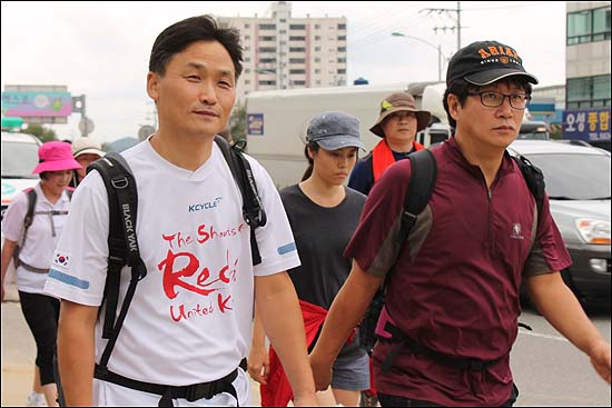 국토대장정에 참여한 김영진 민주통합당 수원팔달구지구당위원장